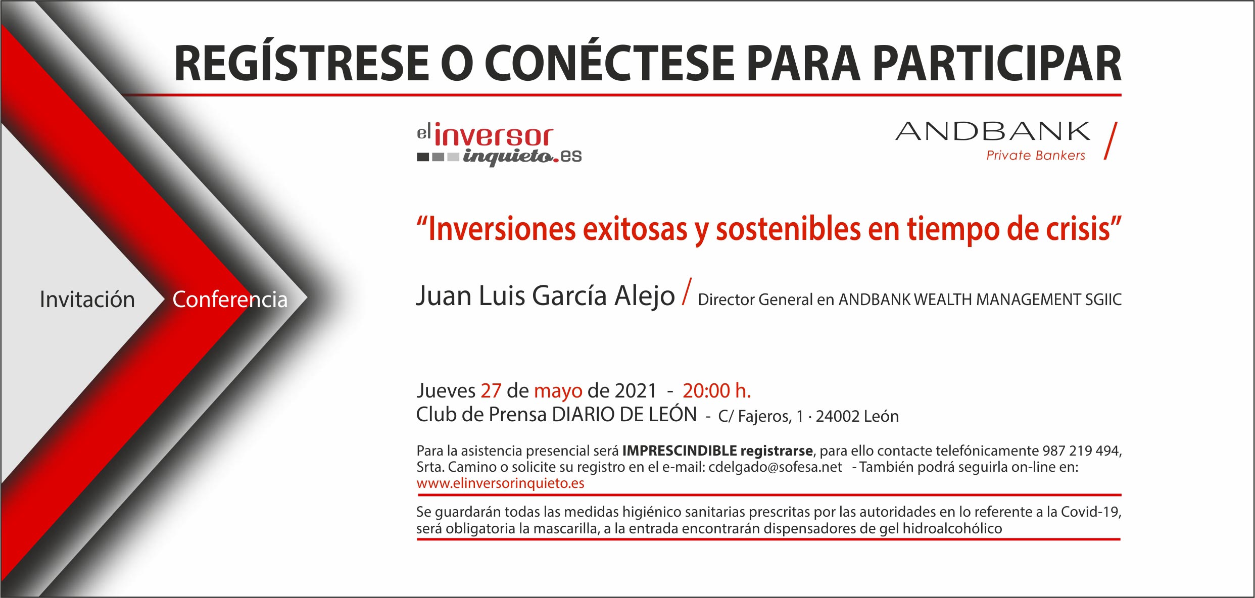 Conferencia: “Inversiones exitosas y sostenibles en tiempo de crisis”