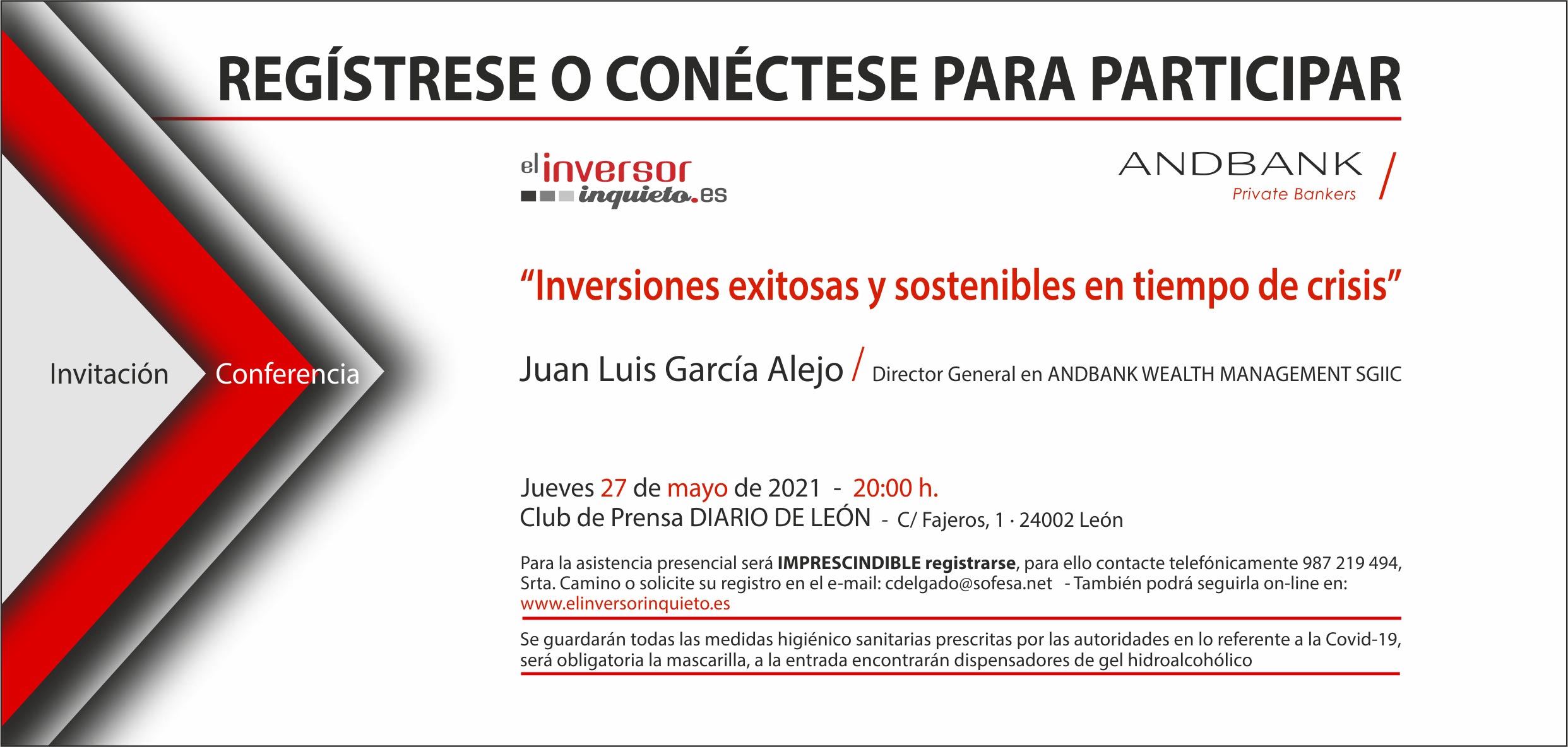 Conferencia:  “Inversiones exitosas y sostenibles en tiempo de crisis”